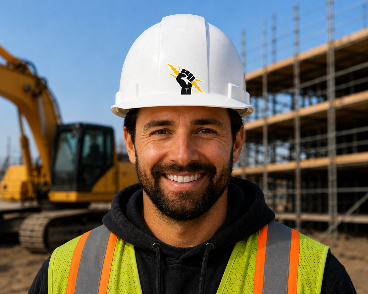 Electrician Hand - Hard Hat Decal