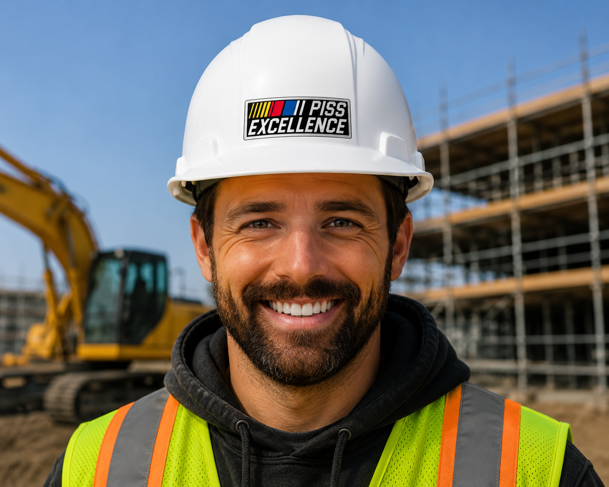 I Piss Excellence - Hard Hat Decal