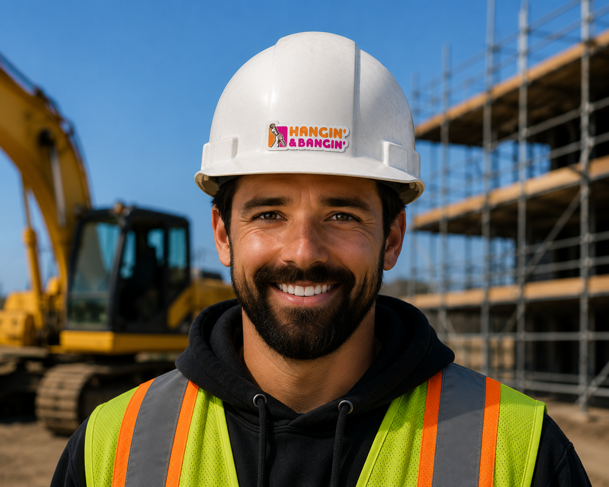 Hangin’ & Bangin’ - Hard Hat Decal