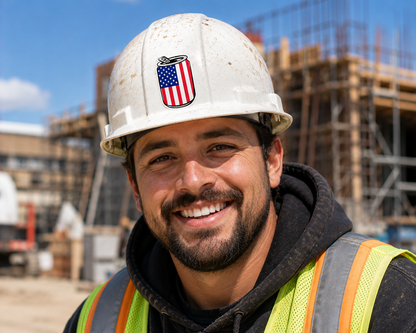 American Beer - Hard Hat Decal