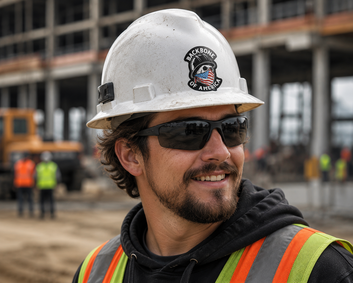 Backbone Of America - Hard Hat Decal