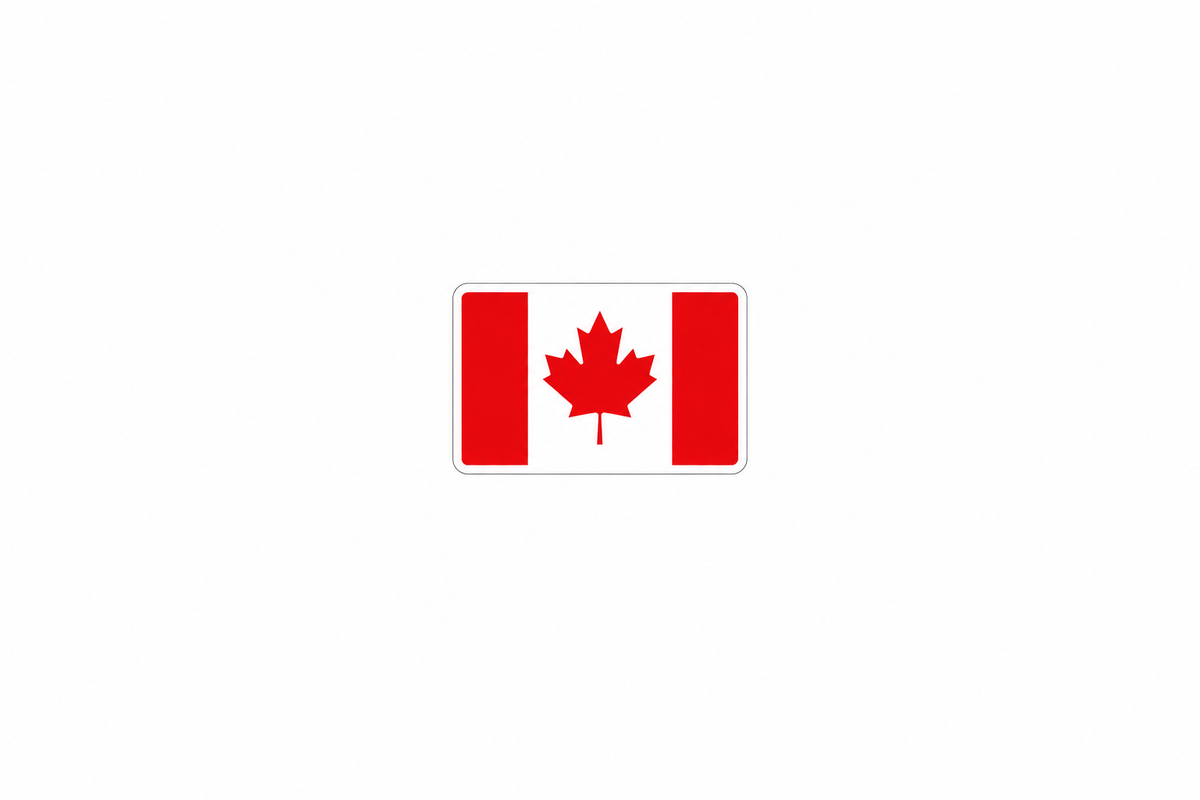 Canadian Flag - Hard Hat Decal