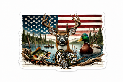 Outdoorsman Sticker - Hard Hat Decal