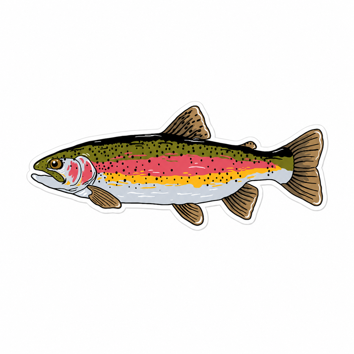 Trout - Hard Hat Decal