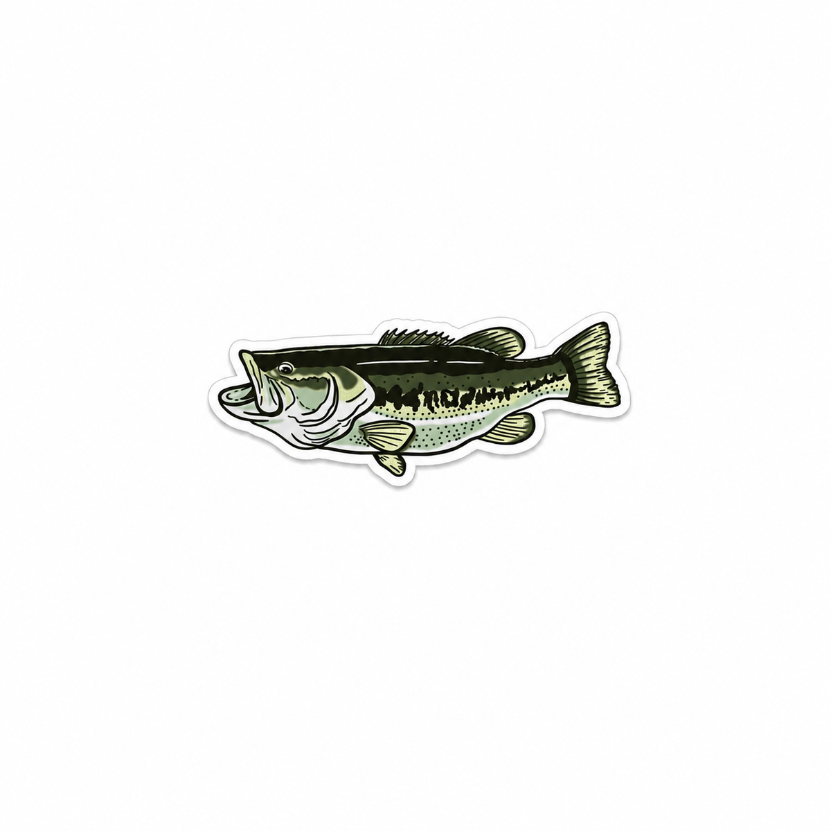 Bass - Hard Hat Sticker