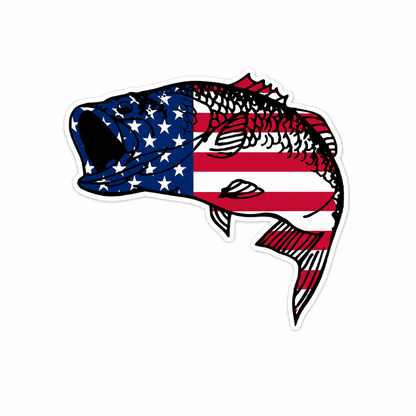 American Bass - Hard Hat Decal