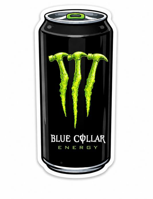 Blue Collar Energy - Hard Hat Decal