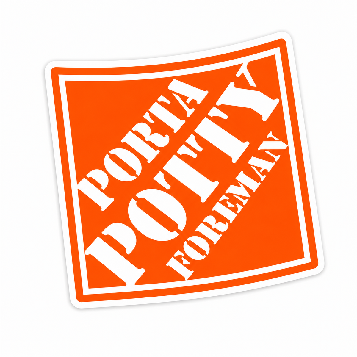 Porta Potty Foreman - Hard Hat Decal
