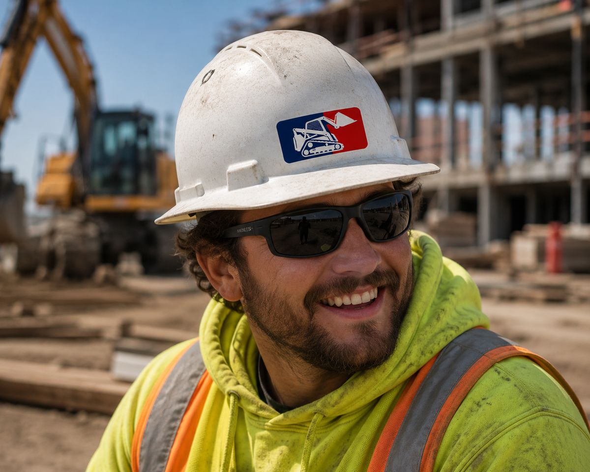 Major League Skid Steer - Hard Hat Decal