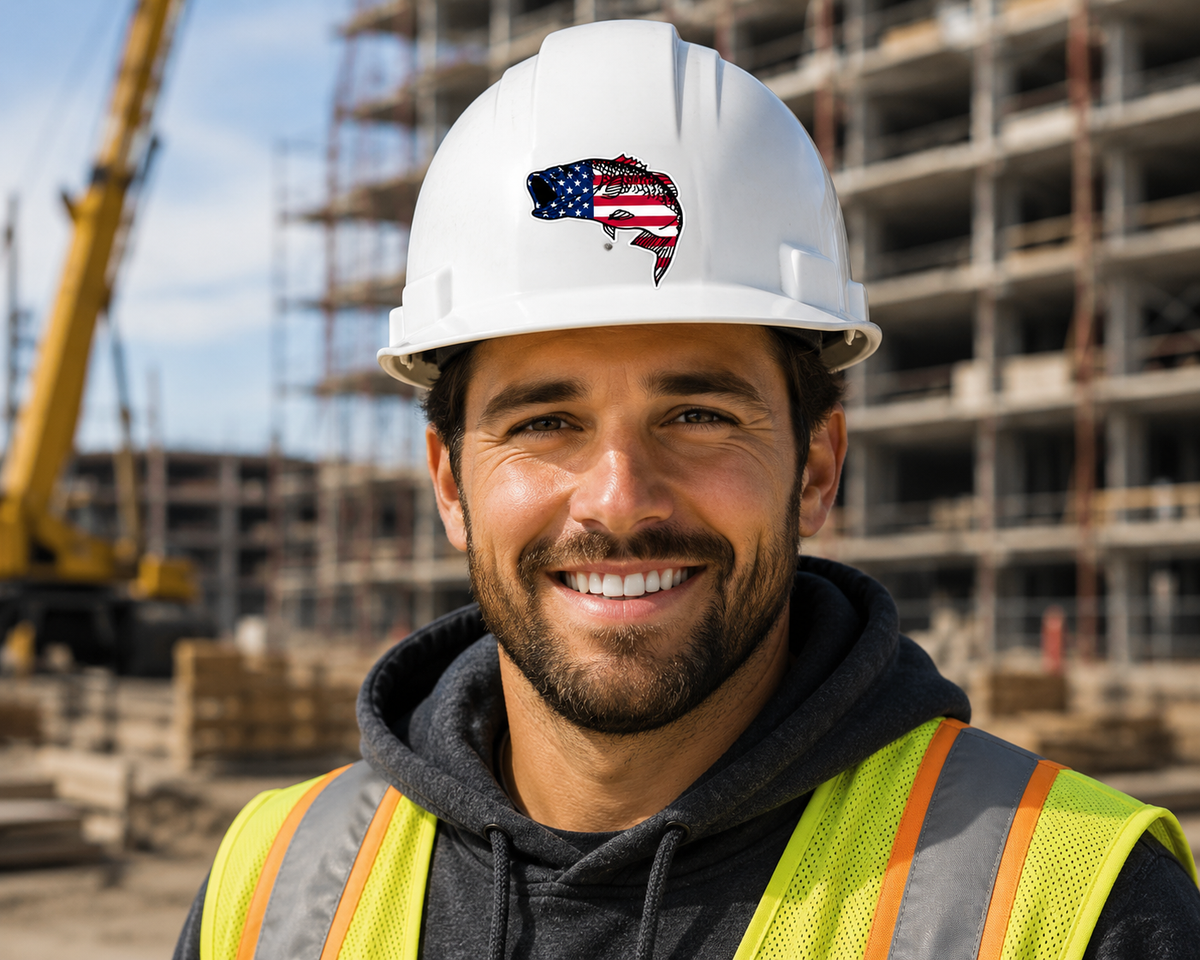 American Bass - Hard Hat Decal