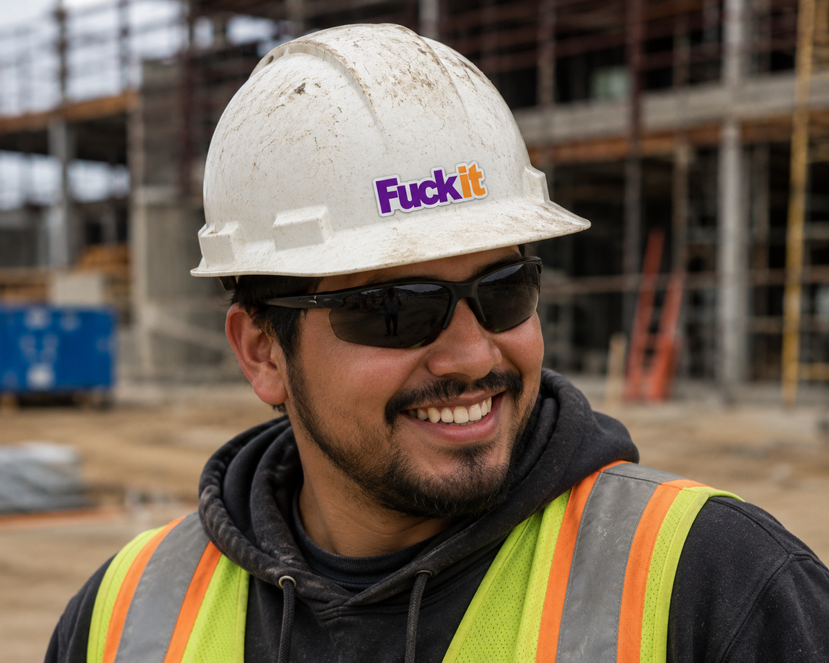 Fuck It - Hard Hat Decal