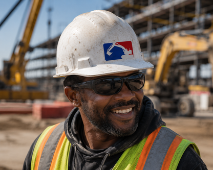 Major League Excavator - Hard Hat Decal