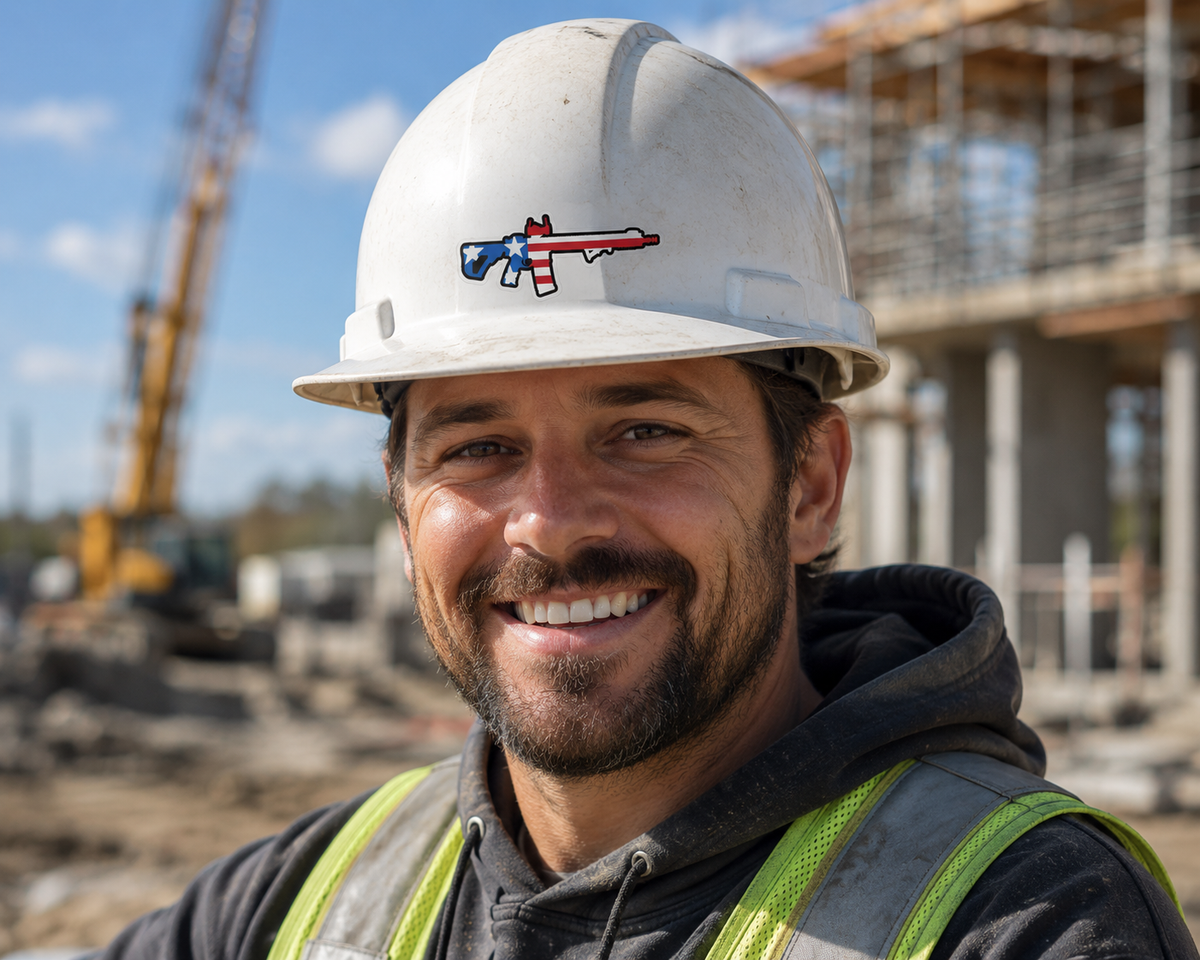American AR - Hard Hat Decal