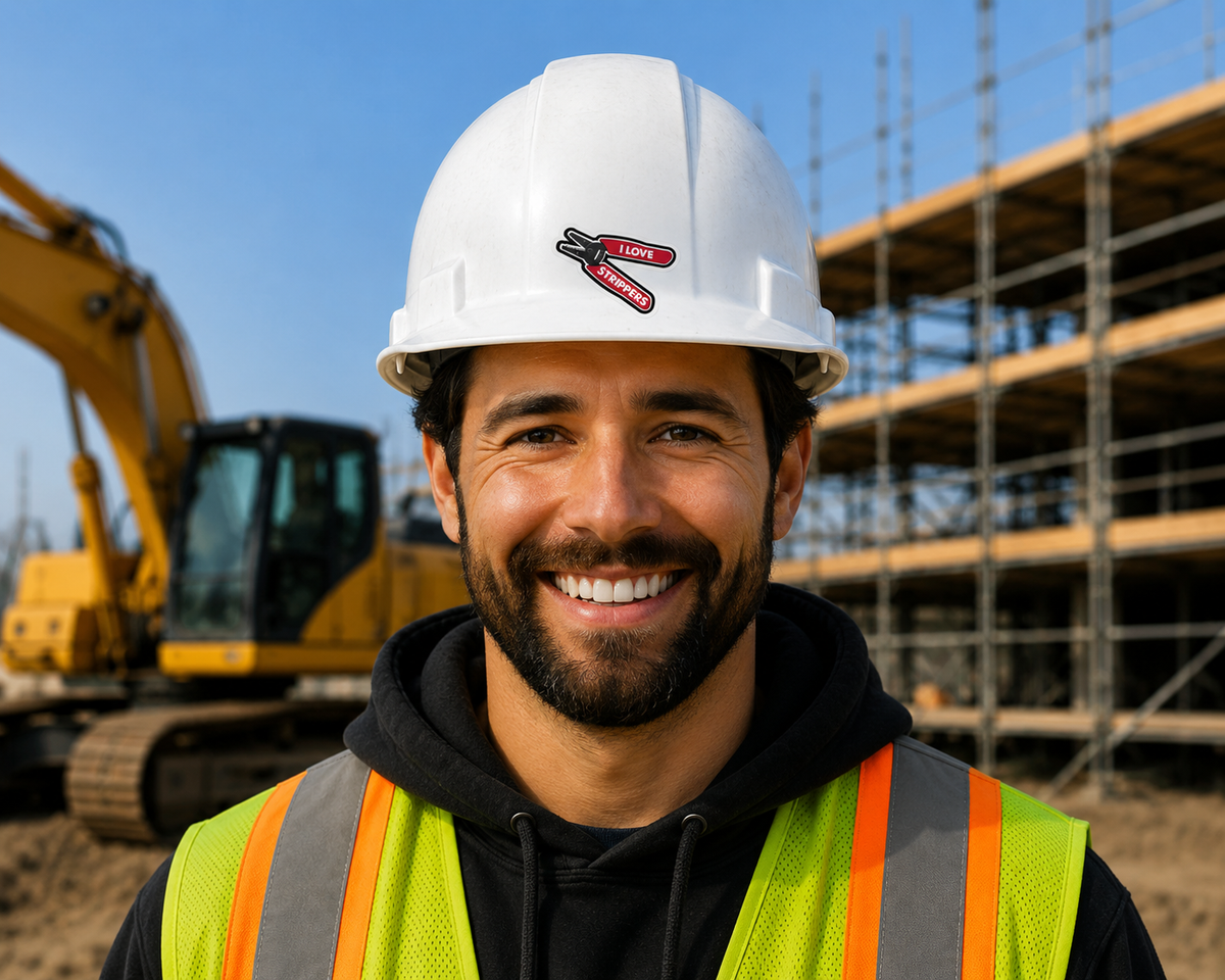 I love Strippers - Hard Hat Decal