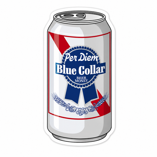 Per Diem Beer - Hard Hat Decal
