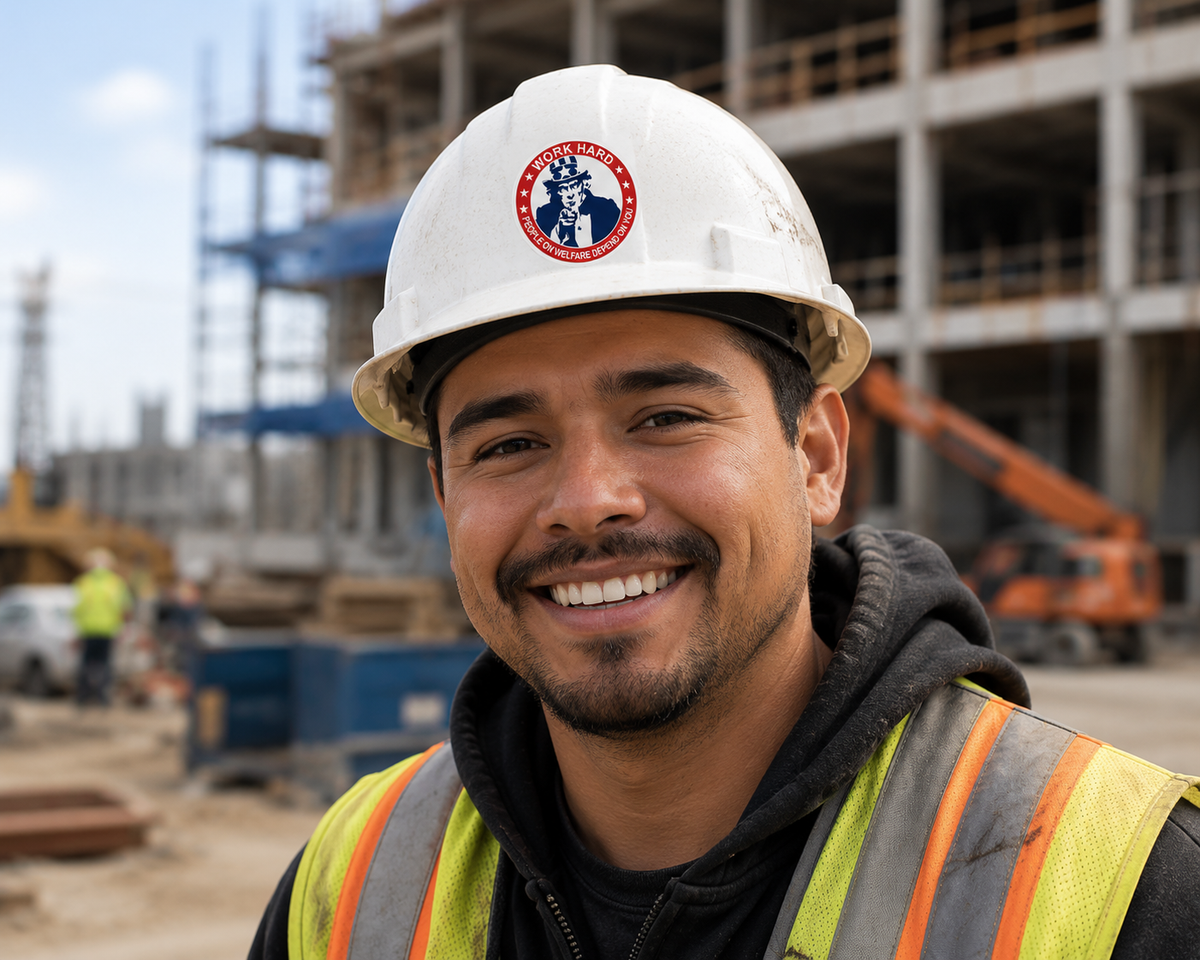 Work Hard - Hard Hat Decal