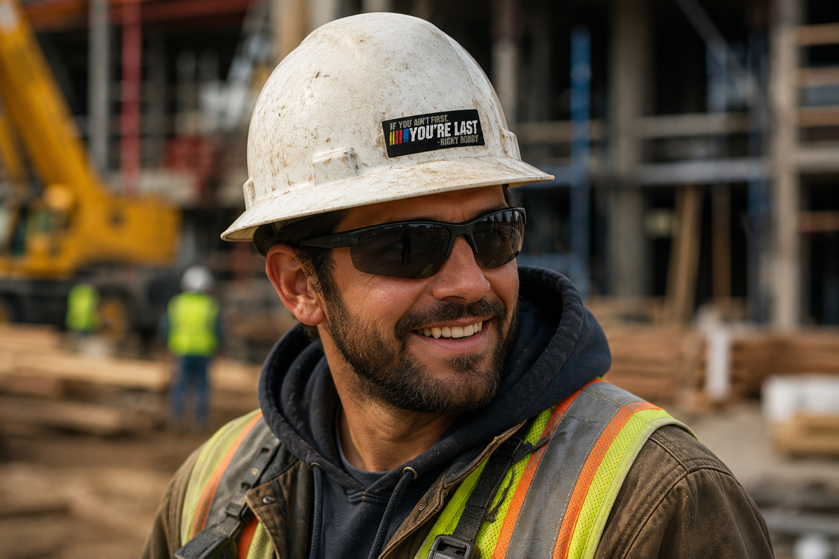 Ain’t first, You’re last - Hard Hat Decal