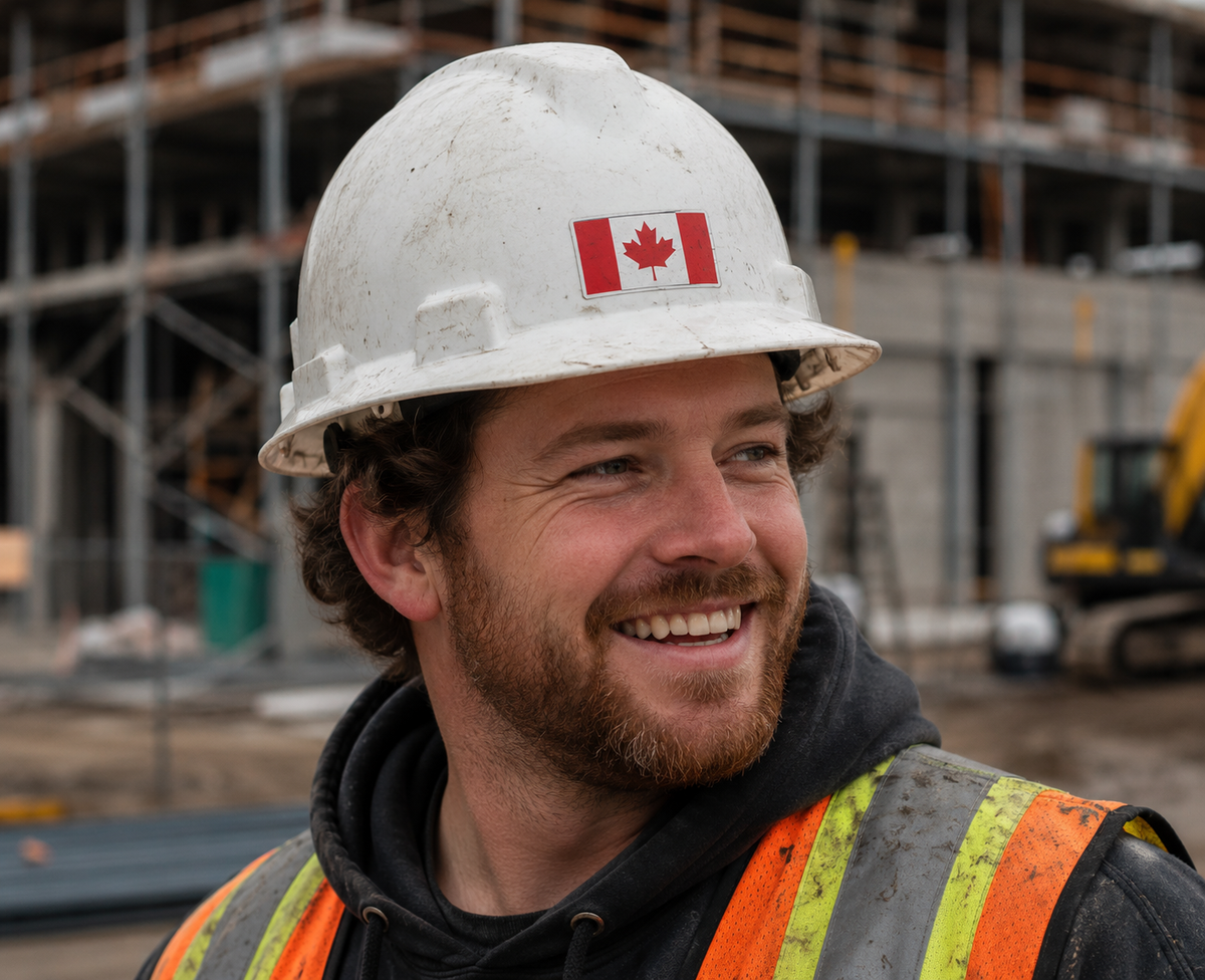 Canadian Flag - Hard Hat Decal