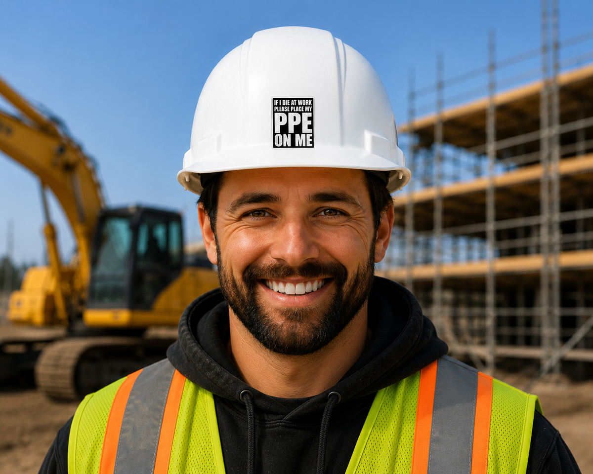 If I die at work - Hard Hat Decal